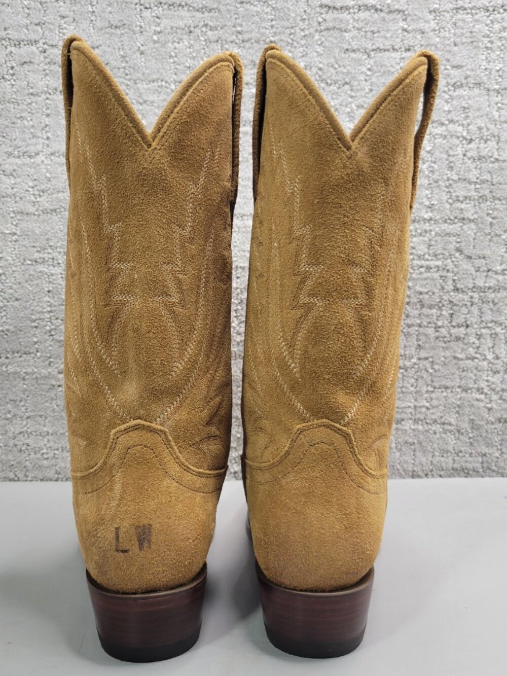 Tecovas The Jamie Women's US Size 6B Caramel Suede Pull on Western Boots - Picture 3 of 14